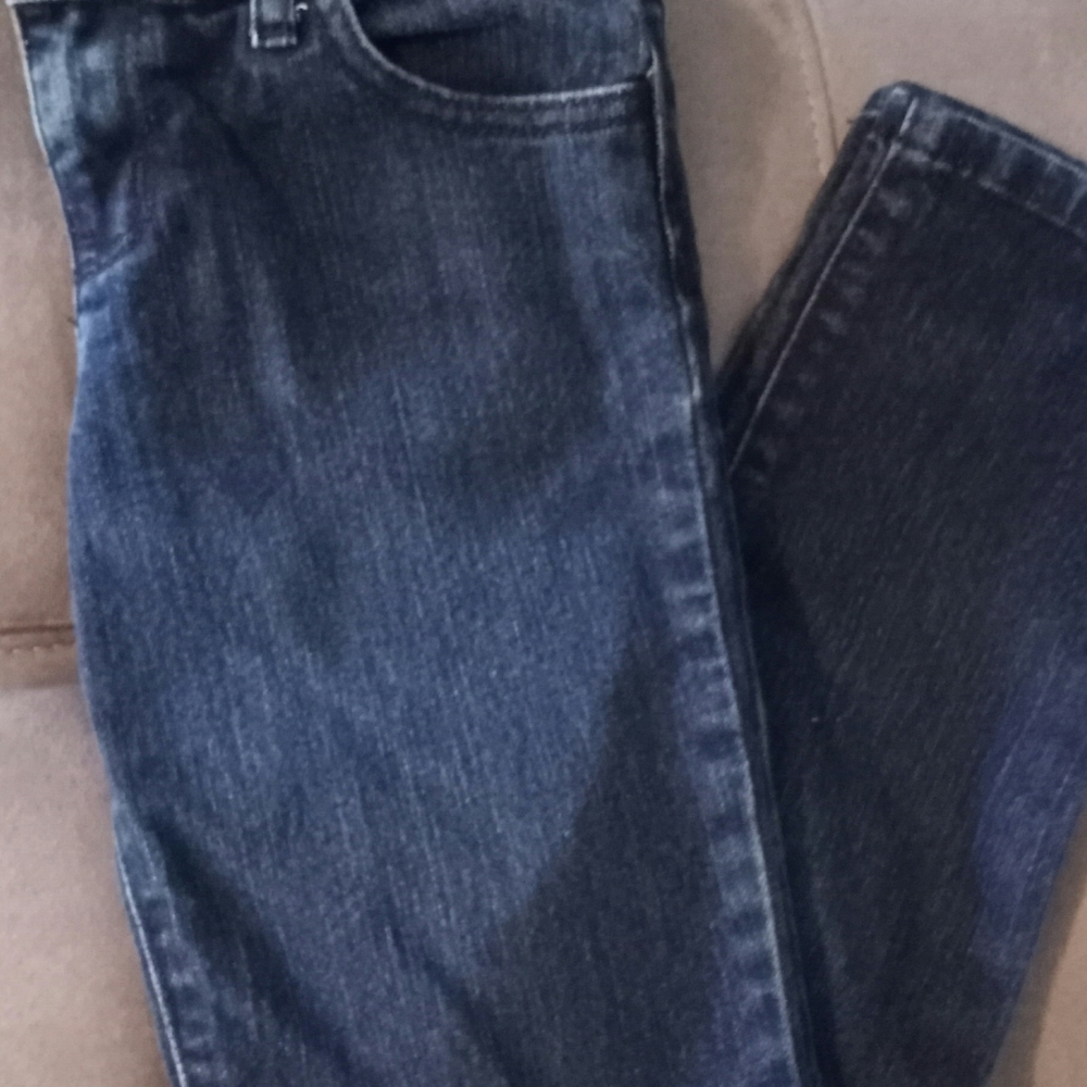 Girls Skinny Blue Jeans; Size 8